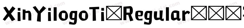 XinYilogoTi Regular字体转换